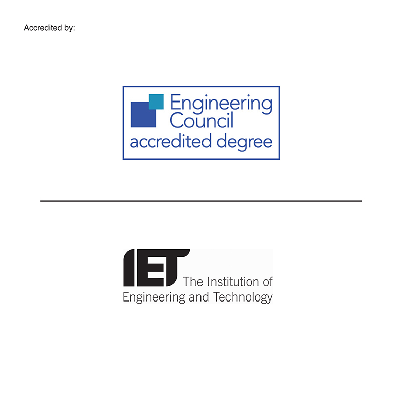 Engineering Council and IET accreditation logos